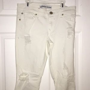 Express jeans with rips